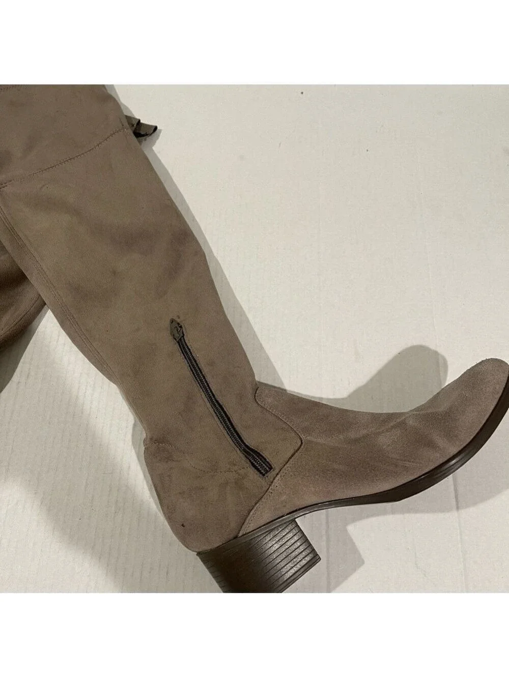 Women’s Rewind Taupe Suede Over Knee Boots Size 10 US!